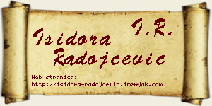 Isidora Radojčević vizit kartica
